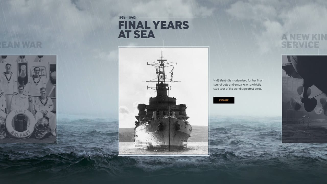 Image showing one of the HMS Belfast events seen from the timeline