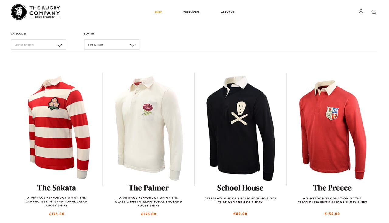 Image of the store category page