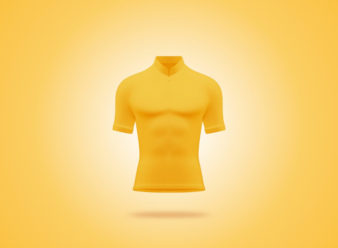 Yellow jersey before user interaction